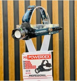 Resim Powerdex Profesyonel Şarj Edilebilir Pilli Kamp Kafa Lambası Feneri Siyah 