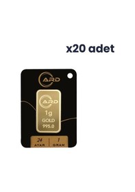 Resim Ard 24 Ayar 20 Adet 1 Gr Külçe Altın 