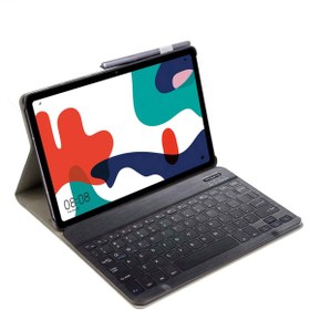 Resim Microcase Huawei Matepad 10.4 Bah3-w09 Tablet Bluetooth Klavyeli Standlı Kılıf - Bkk1 