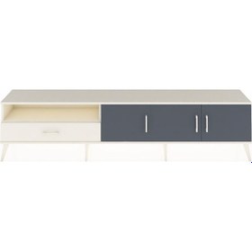 Resim Arges Tv Ünitesi 3 Raflı Tek Çekmeceli 3 Kapaklı 220x30x51 Aytaşı-antrasit/aytaşı Antrasıt/aytası - Aytası 