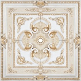 Resim Bazaar Avm 90X90 Kare Bronz Renk Saray Tavan Göbek 