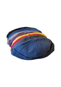 Resim Aida Jewelss 2 Adet Kışlık Kaşe Cap Ayarlanabilir Docker Şapka Kışlık Takke Şapka Retro Şapka Takke Siyah 