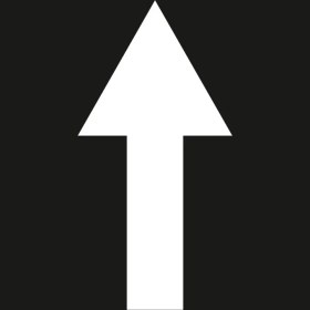 Resim Boyama Şablonu İleri Ok İşareti Alüminyum 100x100cm 