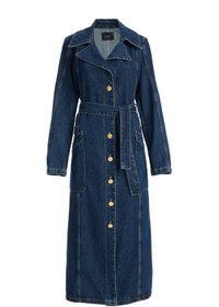 Resim Kadın Denim Trençkot - XL 