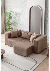 Resim Katt Modüler Ekstra Rahat İskeletli 2 Li Koltuk 10 Renk Bej 