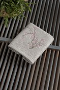 Resim Açık Vizon Sakura Nakışlı Pamuk El Havlusu (30x50) Kigili