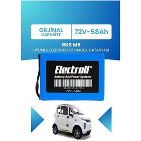 Resim Rks M5 Uyumlu Batarya Standart Kapasite Lifepo4 72v 58ah 