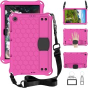 Resim Xfashion Huawei Matepad T10S Için Ayarlanabilir Kayışlı Eva Tablet Kılıfı - Pembe / Siyah (Yurt Dışından) 