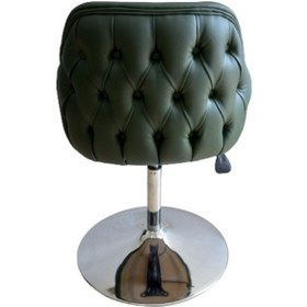 Resim Tepsi Ayaklı Bekleme Koltuğu Kapitone Desenli Suni Deri Döküm S 