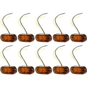 Resim 10 Adet Amber 2 Led Oval İndirimli Römork Araba Yan İşaretleyici Arka Lambası 