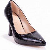 Resim Dagoster DZA07-388451 Siyah Rugan Stiletto Topuklu Kadın Ayakkabı 