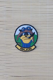 Resim İZMİR ASKERİ MALZEME major yazili siluetli nakis islemeli arma patch pec 