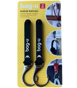 Resim 1000Nar 2'li Siyah BAG-U Araba Koltuk Kancası / Çanta Asma Aparatı / Askılık / Bebek Arabası Askı Aparatı 