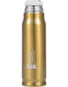 Resim Neevoyu 500ml 304 Paslanmaz Çelik Isı Yalıtımlı Mermer Şekilli Su Bardak, Leakproof Kapaklı, Gold Renkli, Günlük Kullanım İçin Pratik Ve Şık Altın 