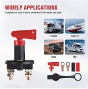 Resim Motion003 12v 24v Batarya İzolatörleri İçin M8 Araba Anahtarı Tekne Rv Atv Batarya Ayrma Anahtarı 