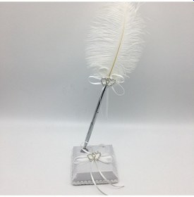 Resim Konesam Düğün Misafir Defteri İmza Seti - Kalem + Kalem Tutucu, Gelinlik, Nişan Özel Günler İçin Aksesuar 