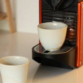 Resim Stoneware Espresso Chawan - İnci Beyaz / 4'lü Set 