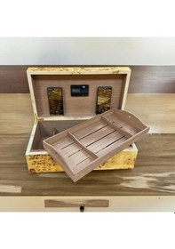 Resim Lubinski İtaly Sedir Humidor Puro Kutusu Mapa Kavak 200's 