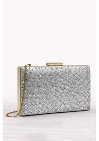 Resim Queen Elizabeth Kadın Abiye Portföy Çanta Taşlı Gümüş Y0512 Gümüş 