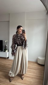 Resim Her bedene uyum sağlayan Taş Şalvar pantolon 