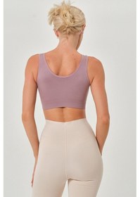 Resim Mistirik Rosella Model Kalın Askılı Extra Sıkılaştırıcı Pedsiz Spor Sütyeni Gül Kurusu Renk101 GÜL KURUSU 