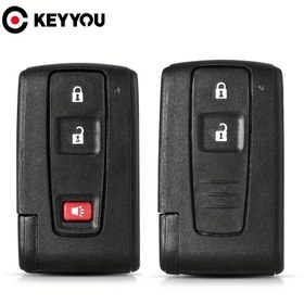 Resim Toyota Corolla Verso Camry 2004-2009 için 2/3 Düğmeli Uzaktan Kumanda Araba Anahtar Kabuk Kılıfı, Kesilmemiş Bıçaklı Yedek Akıllı Anahtar Kasa, Dayanıklı Plastik Malzeme 