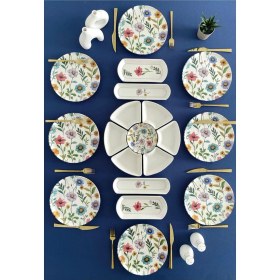 Resim Flora Model 8 Kişilik 19 Parça Kahvaltı Takımı 