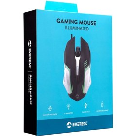Resim Everest SM-G72 USB AYDINLATMALI OYUNCU MOUSE SİYAH/GÜMÜŞ 