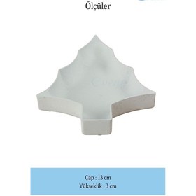 Resim Dekoratif Kase Takı Kutusu Yüzük Kolye Kutusu Mum Tabağı Takı Organizer Ağaç Model - Beyaz 