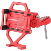 Resim Springsun Ayarlanabilir Alüminyum Bisiklet Telefon Tutucu - Kaymaz Tutuşlu Güvenli Sabitleme Kırmızı 