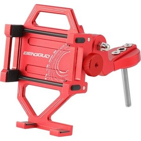 Resim Springsun Ayarlanabilir Alüminyum Bisiklet Telefon Tutucu - Kaymaz Tutuşlu Güvenli Sabitleme Kırmızı 