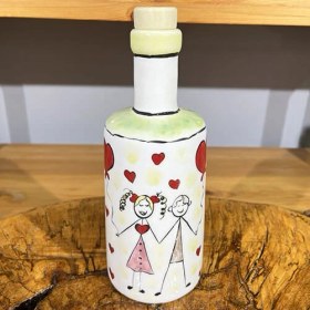 Resim Sevgililer Desenli Yağdanlık 