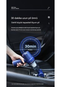 Resim Tongxida Emişli Akülü Araç Süpürgesi-usb Siyah 02 