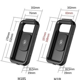 Resim Wholesale00 M18l-a1 Motosiklet / Bisiklet Kablosuz Şarj Su Geçirmez Cep Telefonu Tutucu Std 