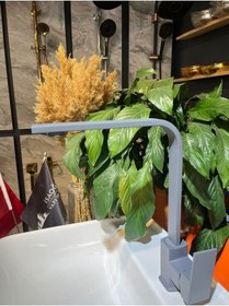 Resim İsaoğlu Yapı Antrasit Gri Mutfak Bataryası Antrasit Evye Armatür Grape Design Gri 