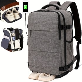Resim ENOSHI Erkek Seyahat Sırt Çantası Ayakkabı Bölmeli, 15.6 İnç Dizüstü Bilgisayar Çantası, USB Şarj Portu, Çoklu Bölme ve Ayarlanabilir Askılar, Havayolu Onaylı İş ve Günlük Kullanım İçin Sırt Çantası, Seyahat için Sırt Çantası 