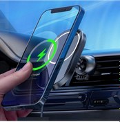 Resim BUFFER® 15W Mıknatıslı Araç İçin Izgaraya Takılabilen Hızlı Şarj 