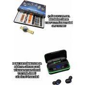 Resim Powerbank Bluetooth Kulaklık ve Akıllı Saat 7 Kordonlu Metal Kordon Plastik Kordon 