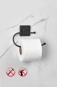 Resim Besthırdavat Kare Yapışkanlı Wc Kağıtlık Siyah 