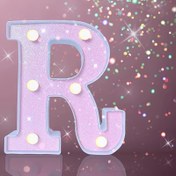 Resim 1 adet LED Harf Işığı, Parıldayan Alfabe ve Rakam Aydınlatmalı Tabela, Doğum Günü, Düğün, Noel Partisi Süsü için Gece Lambası Hediyesi 