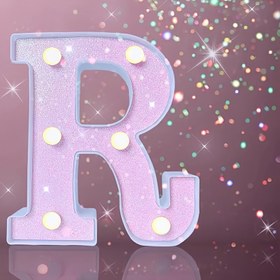 Resim 1 adet LED Harf Işığı, Parıldayan Alfabe ve Rakam Aydınlatmalı Tabela, Doğum Günü, Düğün, Noel Partisi Süsü için Gece Lambası Hediyesi 