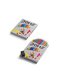 Resim Doms Kuru Boya Kalemi 12 Renk Yarım Boy 