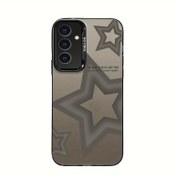Resim TPU malzemeden yapılmış, Galaxy A03/A04/A04E/A05/A05S/A10/A10S/A11/A12/A13/A14/A15/A21S/A23/A25/A30S/A31/A32/A33/A35/A50/A51/A52/A53/A5/A55/A70/A71/A72/M12/S10/S10+/S20/S21/S22/S2/S24 Serisi 20/9 telefonlar için uygun, büyük gri yıldız desenli, darbeye dayanıklı, tam kapsama, akrilik, düz kenarlı telefon kılıfı. 