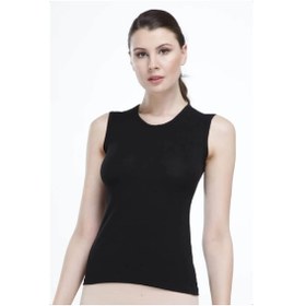 Resim Malabadi 1048 Kadın Modal Kolsuz Sıfır Kol Body & Atlet-siyah 