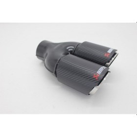 Resim Akrapoviç Çiftli Karbon Egzoz Ucu 2x76 Parlak Sağ 