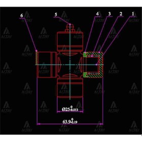 Resim İstavroz Mafsal Şaft Carry 98-01 / Vıtara / Jımny / Pajero 64mm X 25mm Dıştan Segman Gus-7 