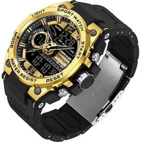 Resim Sanda 9010 Siyah Altın Erkek Kol Saati 