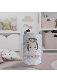 Resim Mekta Home Bebek Ve Çocuk Odası Çiçekli Prenses Kız Desenli Zikzaklı Oyuncak Sepeti Renkli Çok Renkli 