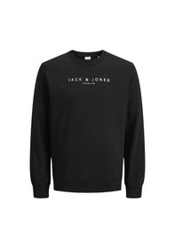 Resim Jack & Jones 12283436-jprccjayson Sweat Crew Neck Black Erkek Sweatshirt Siyah 