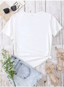 Resim Hamile Gebe T-shirt Bebek Fermuar Baskılı - Beyaz Bisiklet Yaka Oversize Tişört 